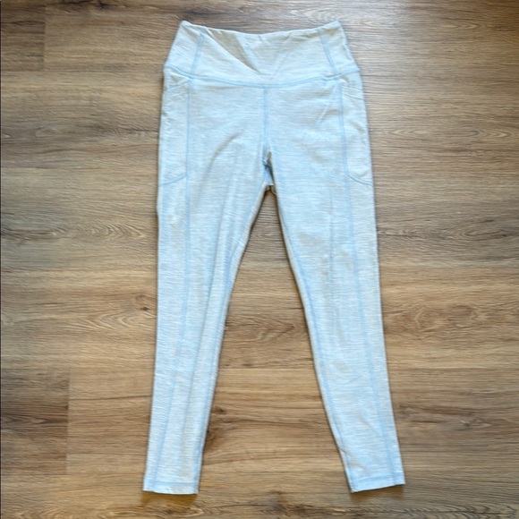 High-Waisted Cream Leggings - Picture 1 of 5